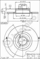 BREMBO 08261510 - Disco de freno - PRIME LINE