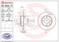 BREMBO 08363610 - Disco de freno - PRIME LINE
