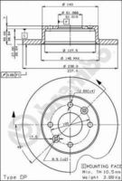 BREMBO 08428420 - Disco de freno - PRIME LINE