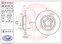 BREMBO 08.9176.11 - Disco de freno