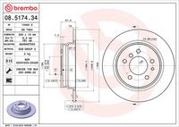 BREMBO 08517434 - Disco de freno - PRIME LINE