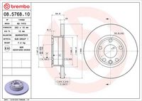 BREMBO 08576810 - Disco de freno - PRIME LINE