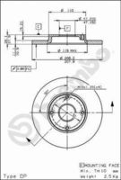 BREMBO 08587710 - Disco de freno - PRIME LINE