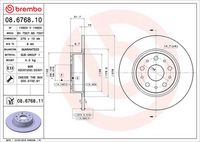 BREMBO 08.6768.11 - Disco de freno