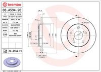 BREMBO 08A53421 - Disco de freno - PRIME LINE - UV Coated