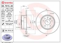 BREMBO 08701521 - Disco de freno - PRIME LINE - UV Coated