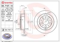 BREMBO 08710710 - Disco de freno - PRIME LINE