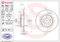 BREMBO 08.7861.11 - Disco de freno