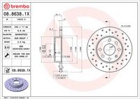 BREMBO 08.8638.1X - Disco de freno