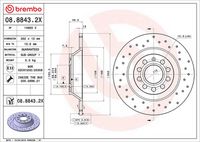 BREMBO 08.8843.2X - Disco de freno