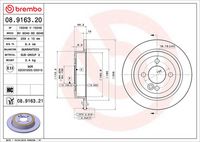 BREMBO 08916320 - Disco de freno - PRIME LINE