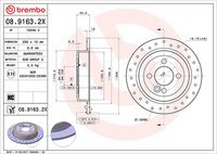 BREMBO 0891632X - Disco de freno - XTRA LINE - Xtra