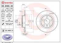 BREMBO 08.9460.31 - Disco de freno