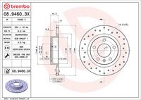 BREMBO 08.9460.3X - Disco de freno