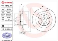 BREMBO 08D24911 - Disco de freno - PRIME LINE - UV Coated