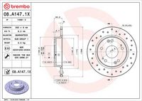 BREMBO 08.A147.1X - Disco de freno