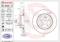 BREMBO 08.D530.13 - Disco de freno