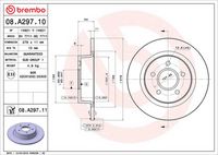BREMBO 08A29711 - Disco de freno - PRIME LINE - UV Coated