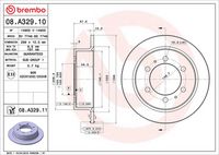 BREMBO 08A32911 - Disco de freno - PRIME LINE - UV Coated