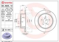 BREMBO 08A60511 - Disco de freno - PRIME LINE - UV Coated