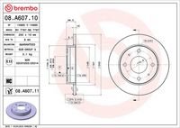 BREMBO 08A60710 - Disco de freno - PRIME LINE