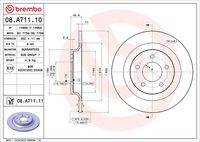 BREMBO 08A71111 - Disco de freno - PRIME LINE - UV Coated