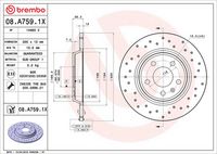 BREMBO 08A7591X - Disco de freno - XTRA LINE - Xtra