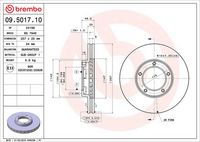 BREMBO 09501710 - Disco de freno - PRIME LINE