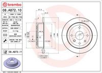 BREMBO 08A87211 - Disco de freno - PRIME LINE - UV Coated