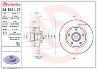 BREMBO 08B39127 - Disco de freno - PRIME LINE - With Bearing Kit