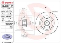 BREMBO 08B39727 - Disco de freno - PRIME LINE - With Bearing Kit