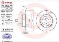 BREMBO 08B43911 - Disco de freno - PRIME LINE - UV Coated