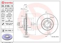 BREMBO 09.5166.14 - Disco de freno