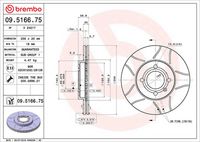 BREMBO 09.5166.75 - Disco de freno