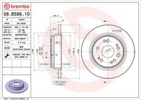 BREMBO 08B58610 - Disco de freno - PRIME LINE