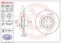 BREMBO 08C30911 - Disco de freno - PRIME LINE - UV Coated
