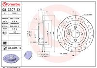 BREMBO 08C3071X - Disco de freno - XTRA LINE - Xtra