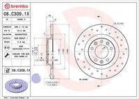 BREMBO 08C30911 - Disco de freno - PRIME LINE - UV Coated