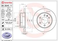 BREMBO 08D04511 - Disco de freno - PRIME LINE - UV Coated