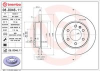 BREMBO 08D04611 - Disco de freno - PRIME LINE - UV Coated