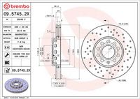 BREMBO 0957452X - Disco de freno - XTRA LINE - Xtra