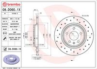 BREMBO 08D0601X - Disco de freno - XTRA LINE - Xtra