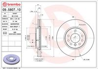BREMBO 09580710 - Disco de freno - PRIME LINE