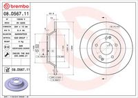 BREMBO 08.D567.11 - Disco de freno