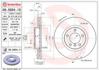 BREMBO 09593411 - Disco de freno - PRIME LINE - UV Coated