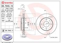 BREMBO 09.7043.10 - Disco de freno