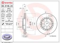 BREMBO 09514824 - Disco de freno - PRIME LINE