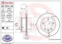 BREMBO 09.7314.24 - Disco de freno