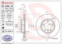 BREMBO 09539031 - Disco de freno - PRIME LINE - UV Coated