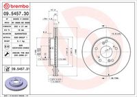 BREMBO 09545730 - Disco de freno - PRIME LINE